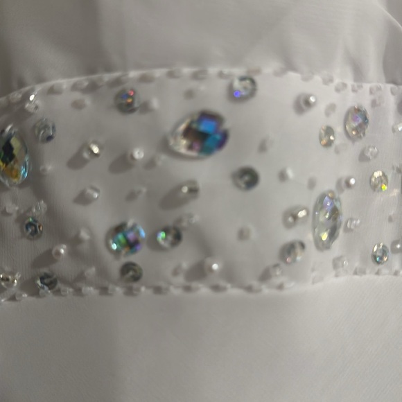 Mary's Bridal White Asymmetrical Gown Sleeveless size 10 - Picture 4 of 7